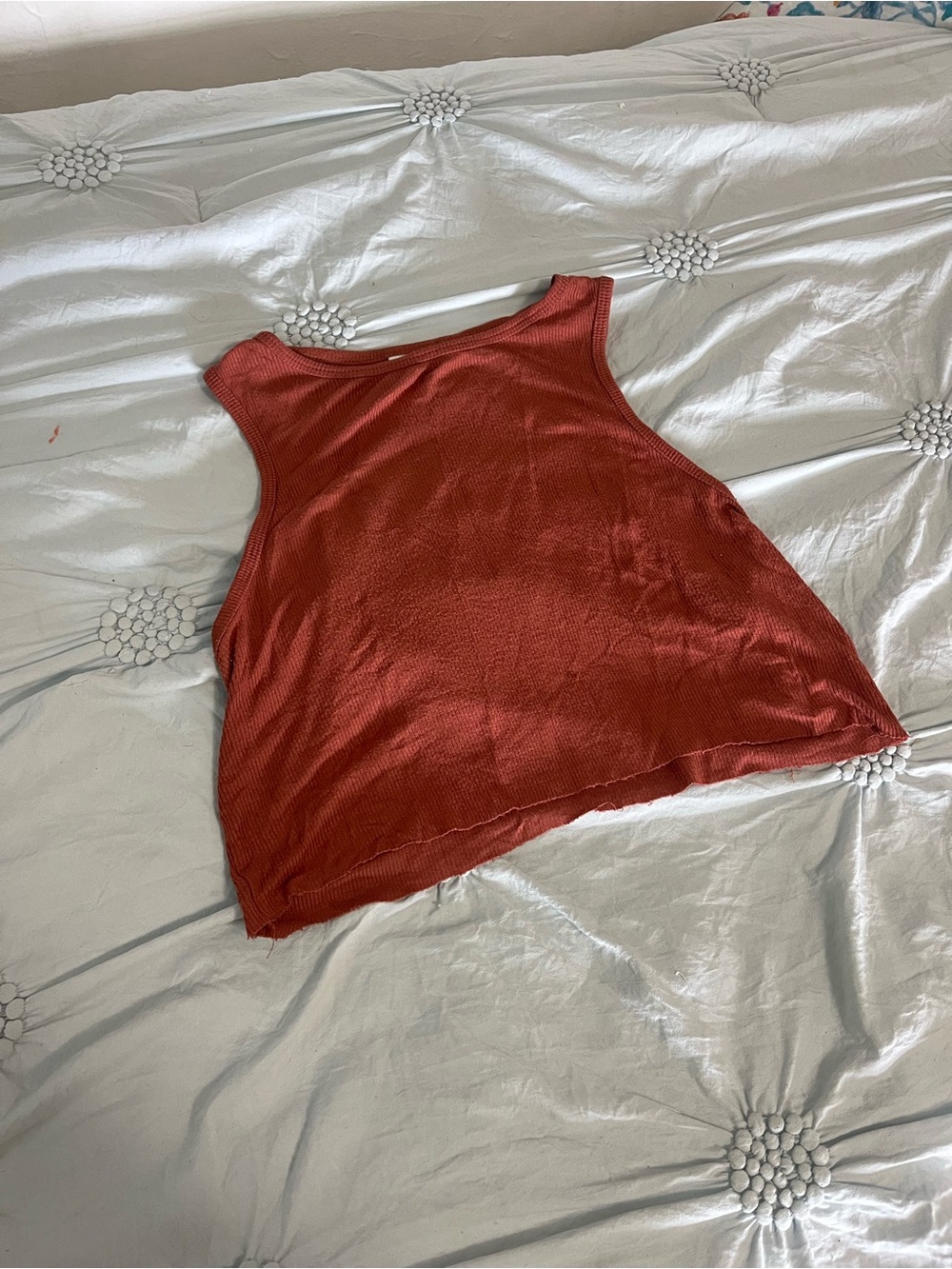 Women's Rust Orange Sleeveless Tank Top